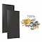 Triton Products (2) Black 24 In. W x 42 In. H x 1/4 In. D High Density Fiberboard Round Hole Pegboards with Mounting Hardware PEG2-BLK - alternate 2